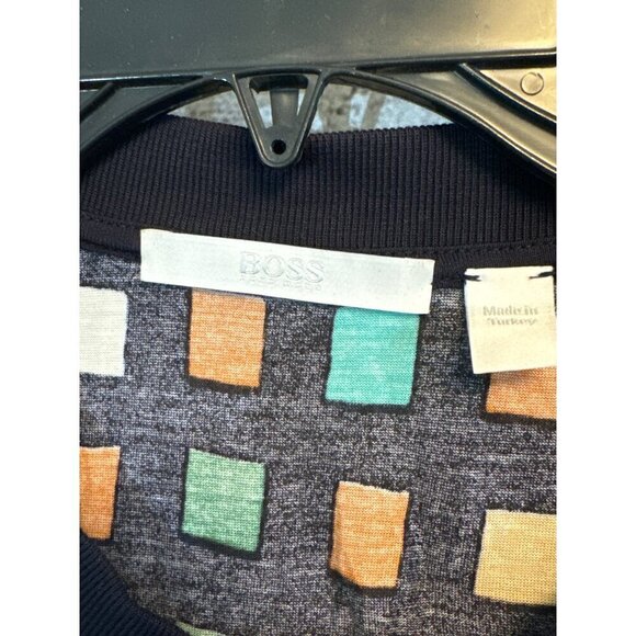 Hugo Boss Esanta Multi Color Check Draped Sleeveless Top M - Picture 2 of 3